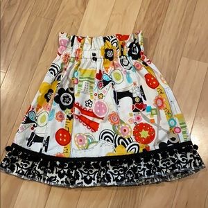 One of a kind seamstress pattern fabric skirt. Sz6